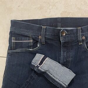 People For Peace Men's Selvedge Jeans Actual Sz 32x27 Blue Made In USA P4P-S01